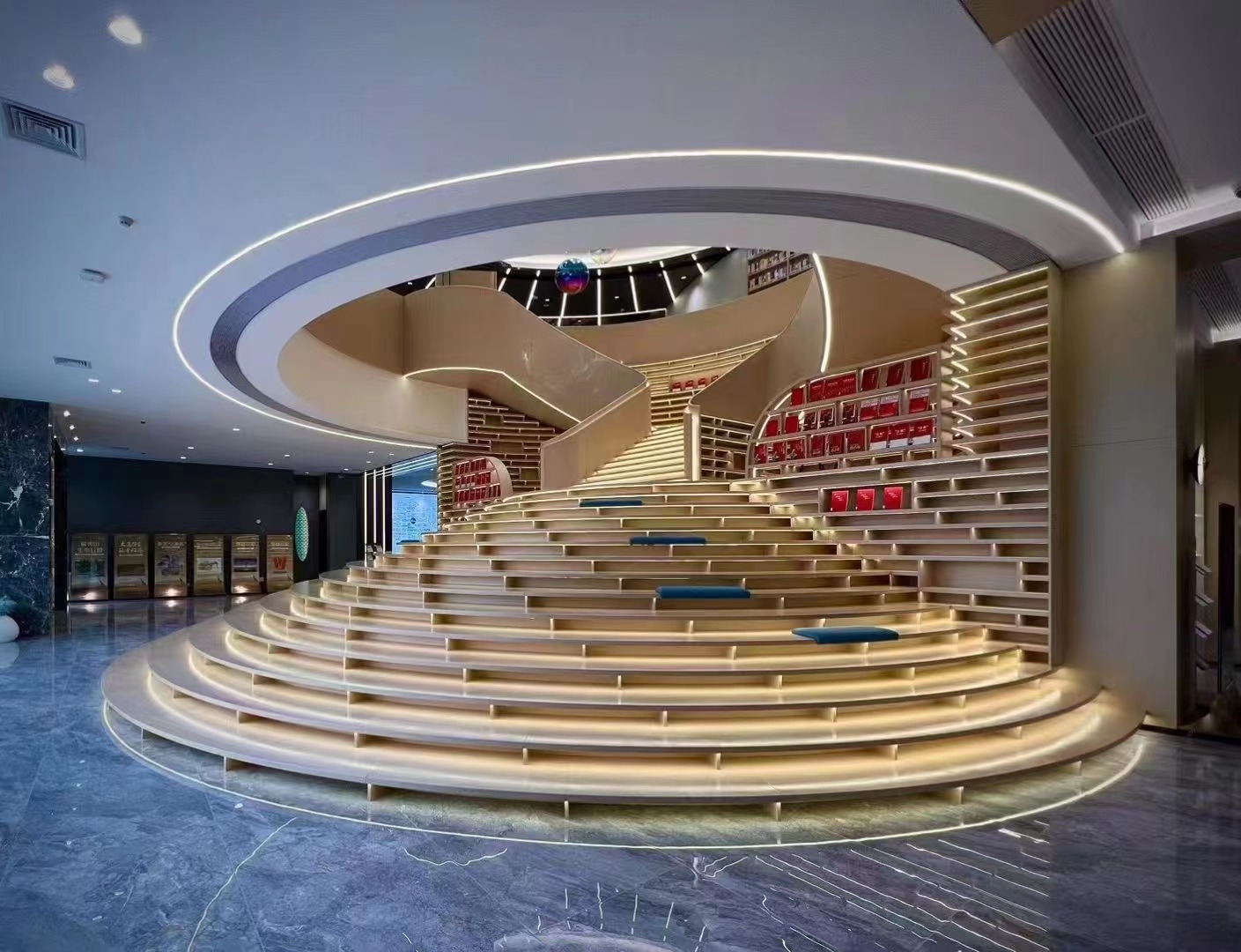 臺山博富·福美圖書館項(xiàng)目設(shè)計案例、裝修效果圖