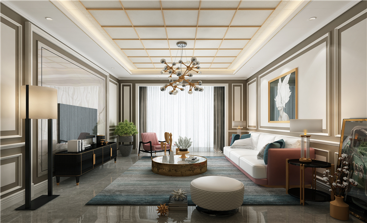 護墻板沙發背景墻設計效果圖 護墻板沙發背景墻設計效果圖