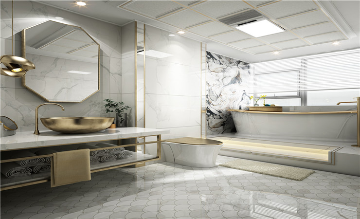 吊頂的高度還應考慮管道，浴室取暖器和燈具的安裝距離。 通常150mm就足夠了。