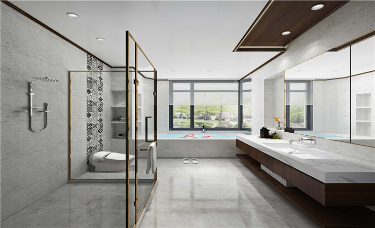 為了避免冷寂和空蕩，可以將浴室集成吊頂的高度設計為2.2米至2.4米之間。