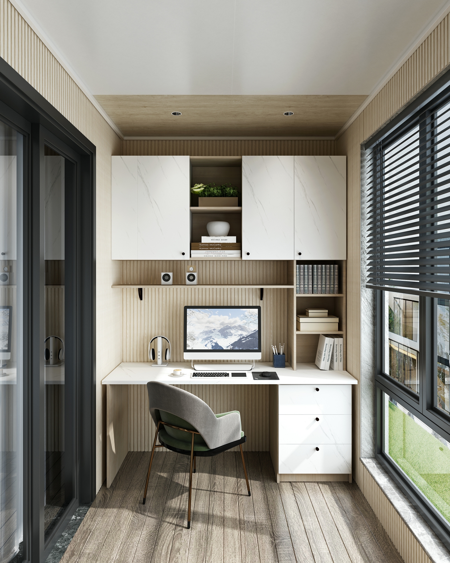 書房集成陽臺設(shè)計(jì)效果圖 書房集成陽臺設(shè)計(jì)效果圖